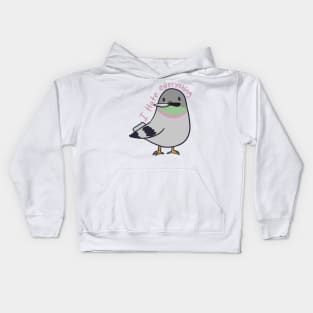 Cute Pigeon hates everything Kids Hoodie